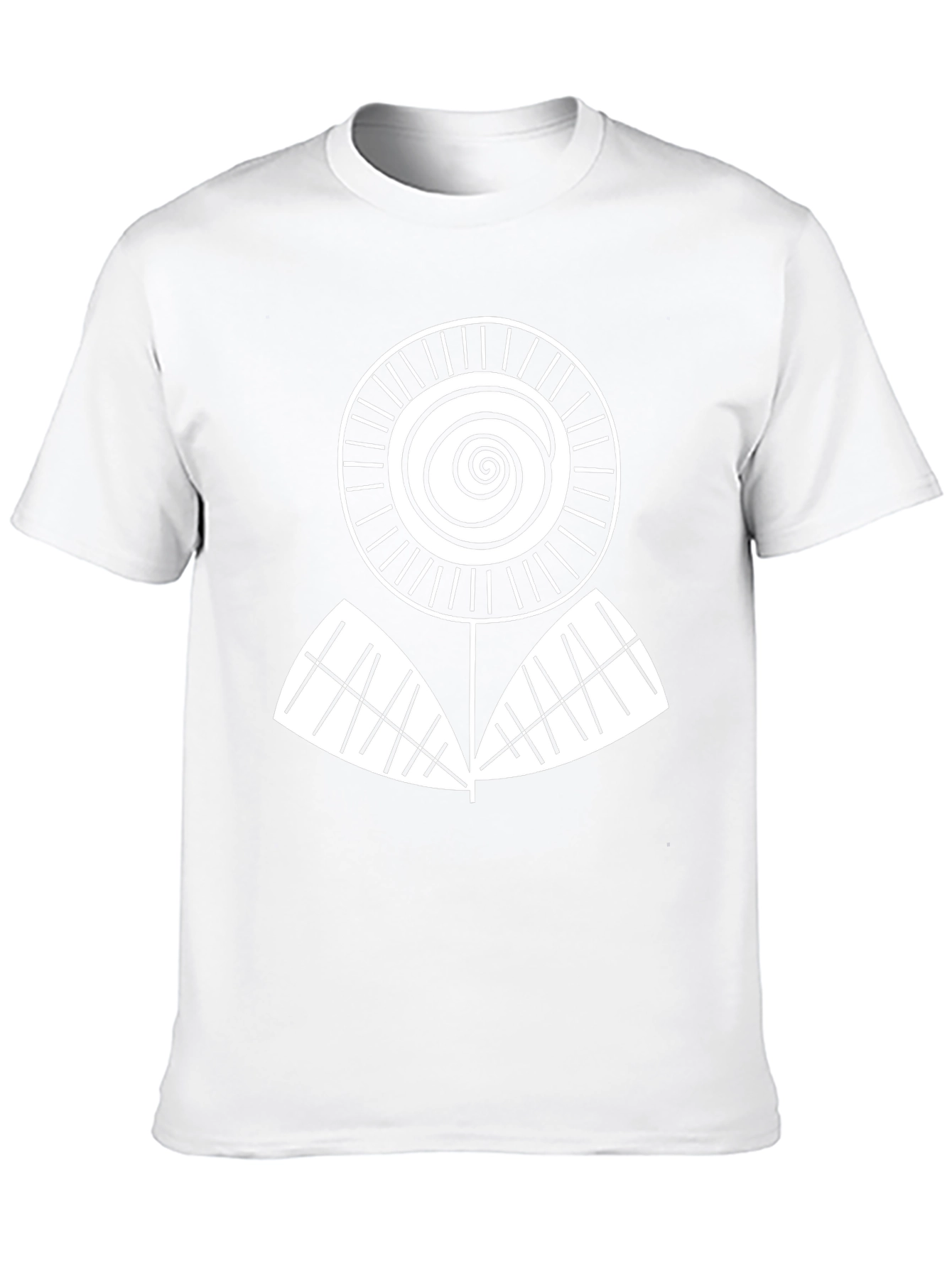 Abstract Floral Graphic Tee - Black Cotton Blend