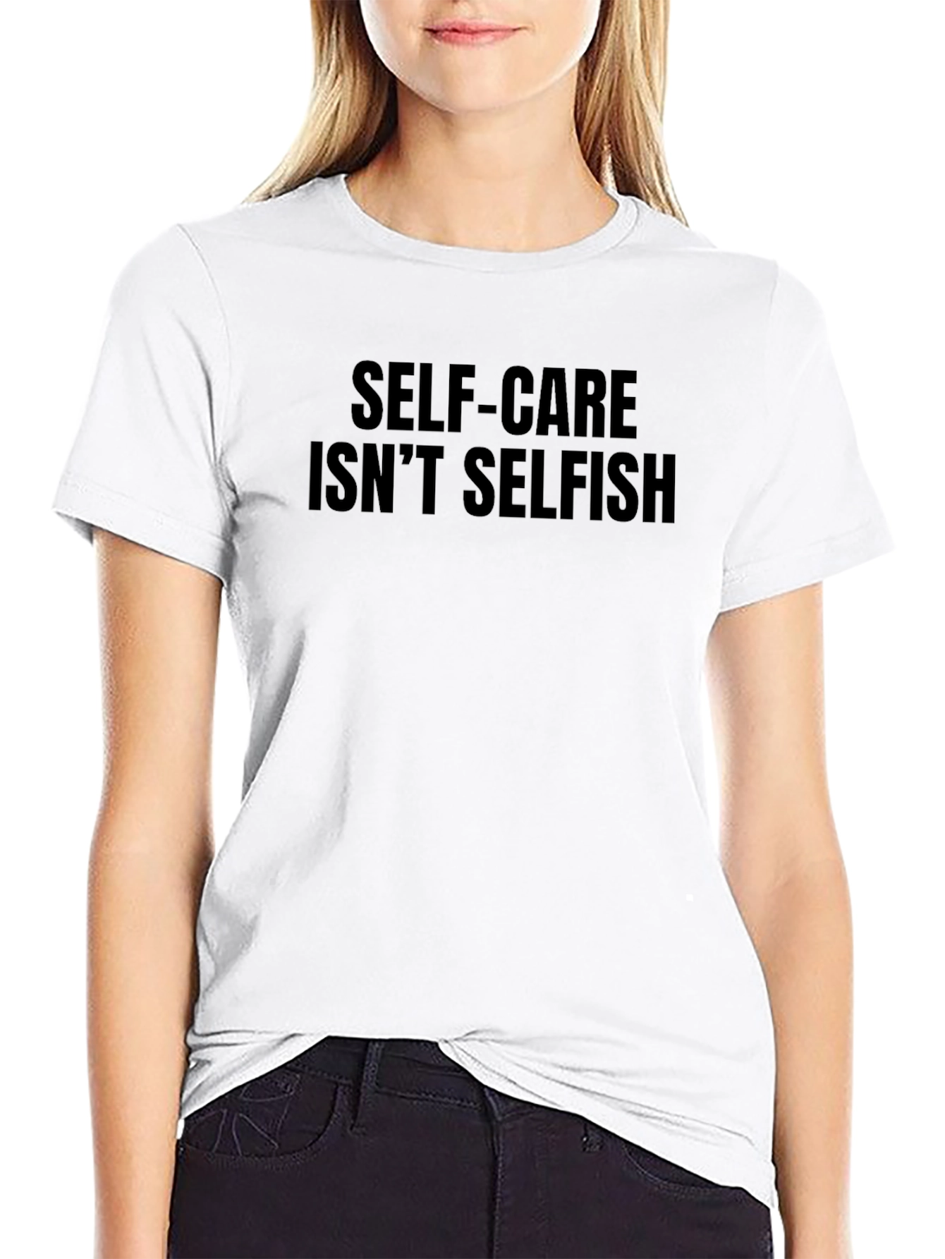 Self-Care Isnt Selfish Graphic Tee - Black