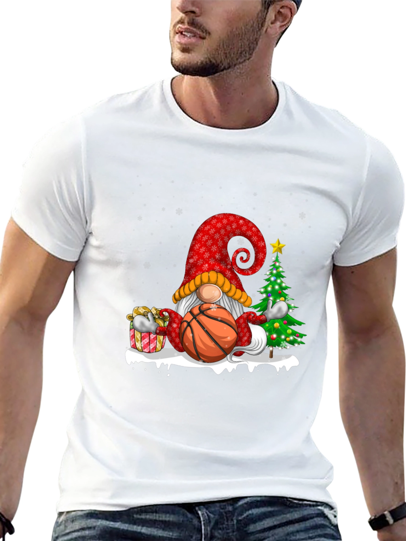 Christmas Basketball Gnome T-Shirt