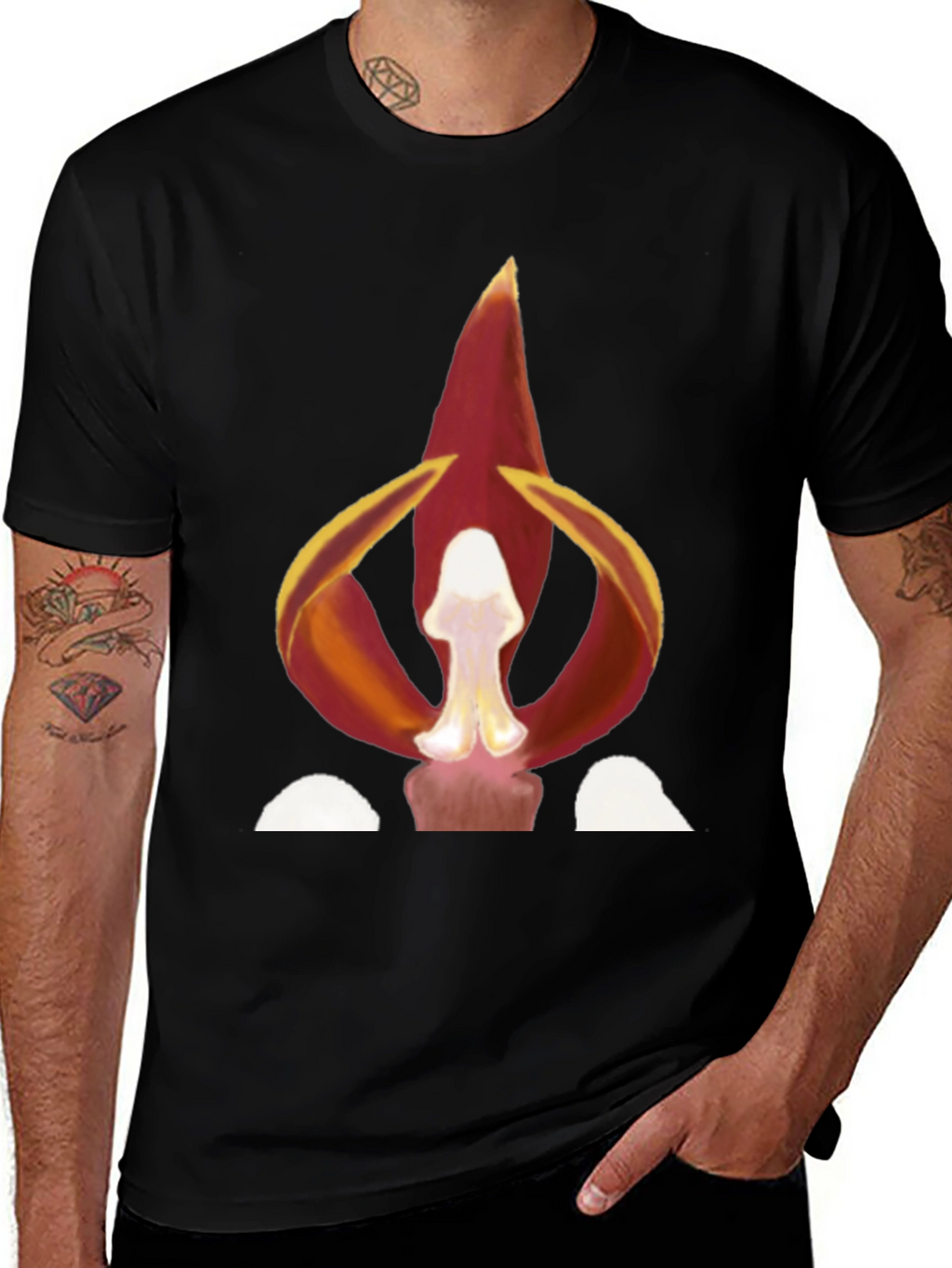Fiery Floral Graphic Tee - Bold Statement Shirt