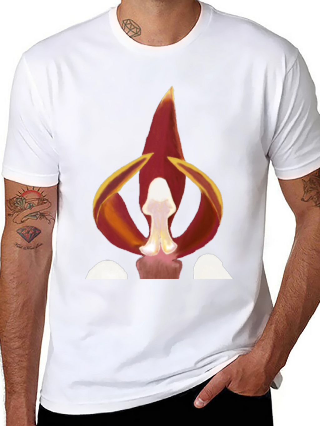 Fiery Floral Graphic Tee - Bold Statement Shirt