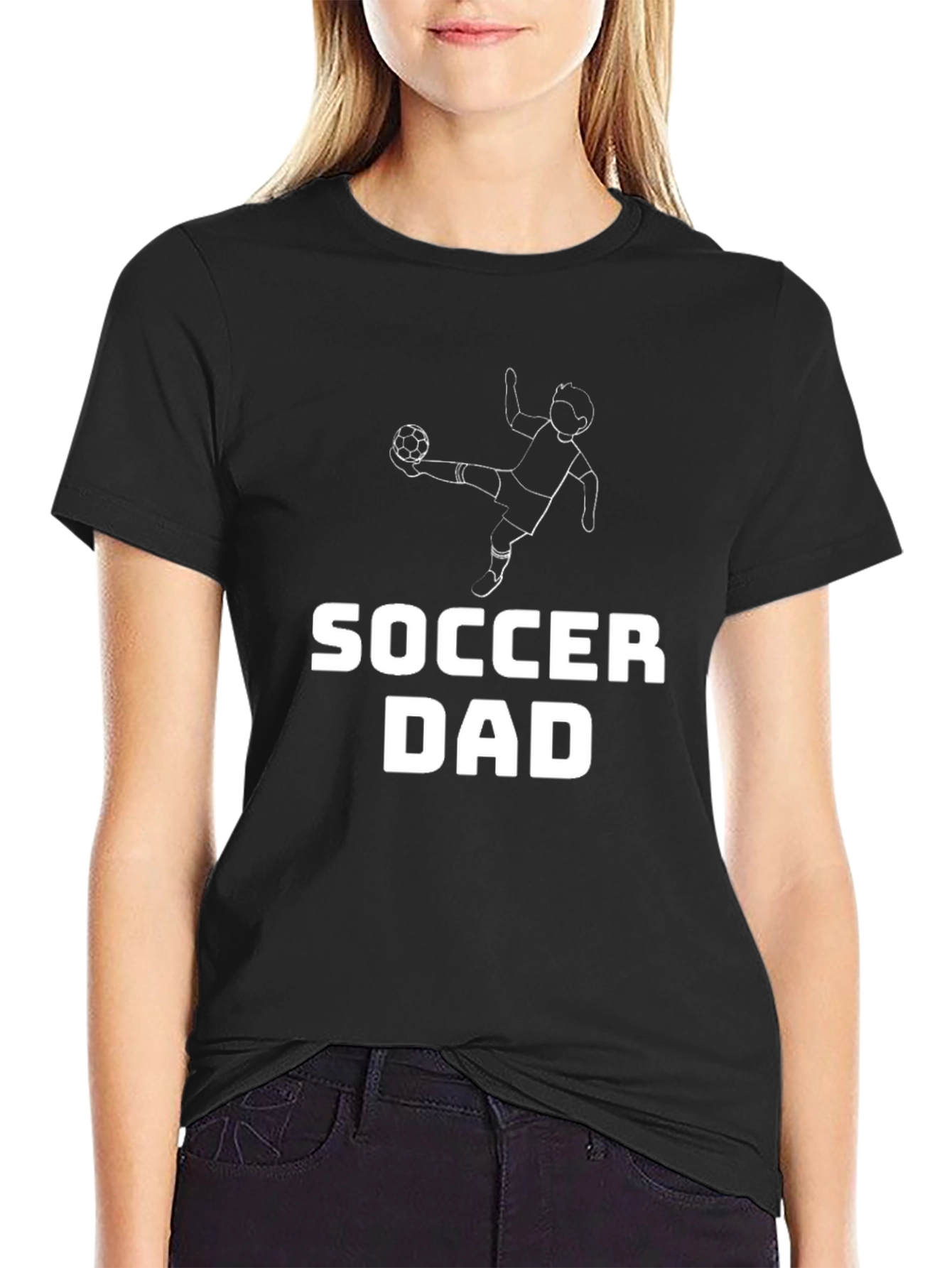 Soccer Dad Graphic Tee - Black Cotton