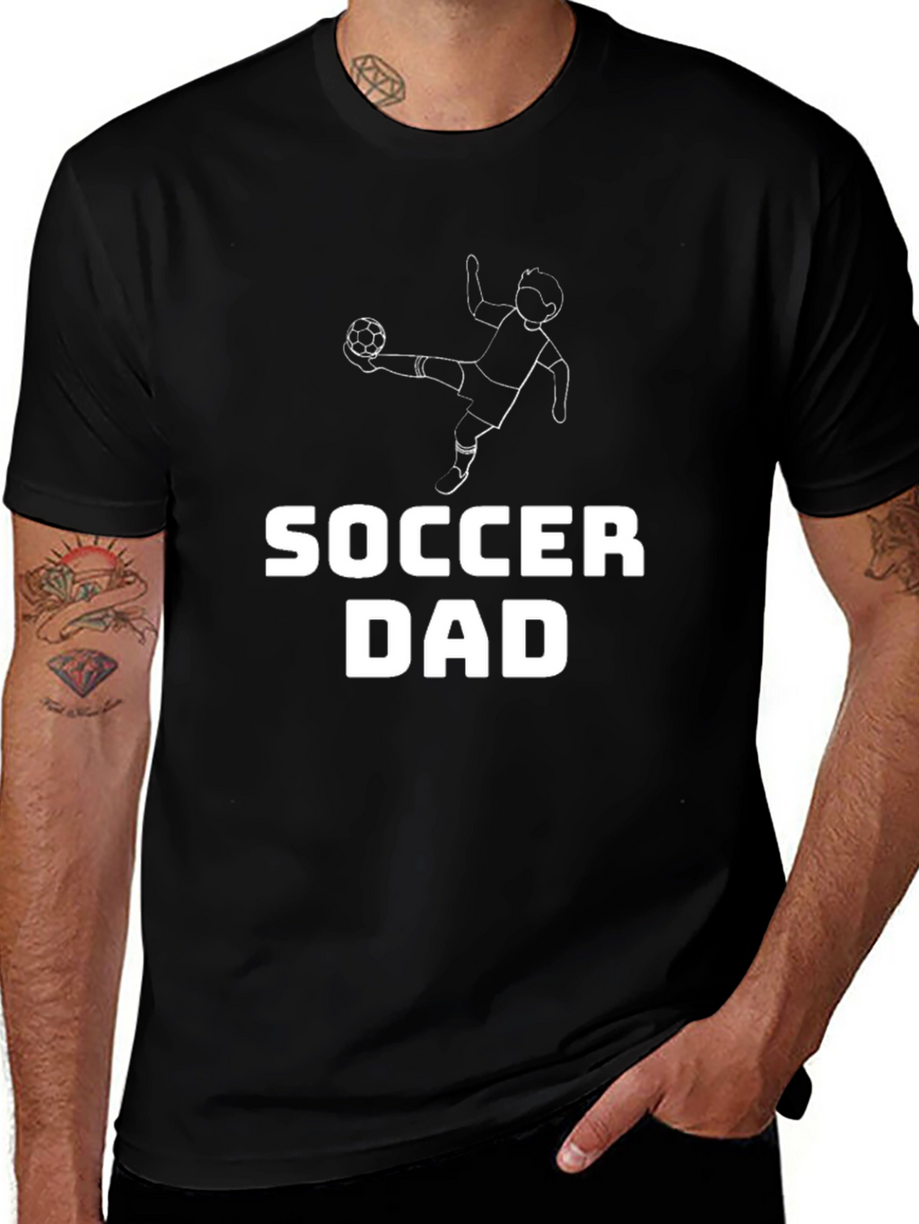 Soccer Dad Graphic Tee - Black Cotton
