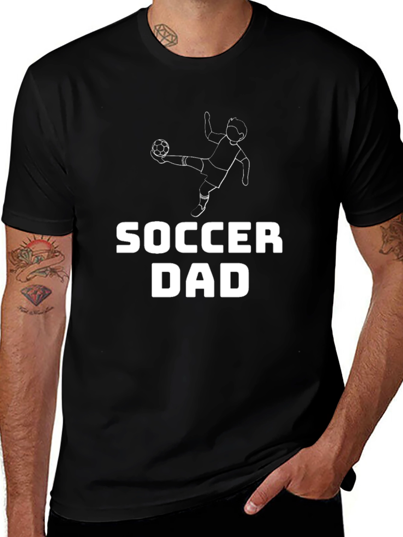 Soccer Dad Graphic Tee - Black Cotton