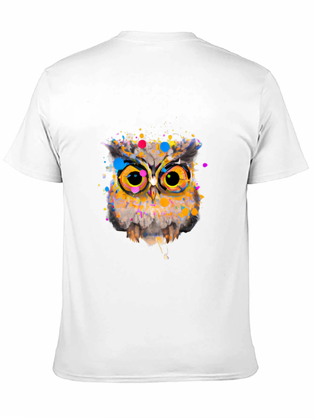 Owl Art Graphic Black T-Shirt