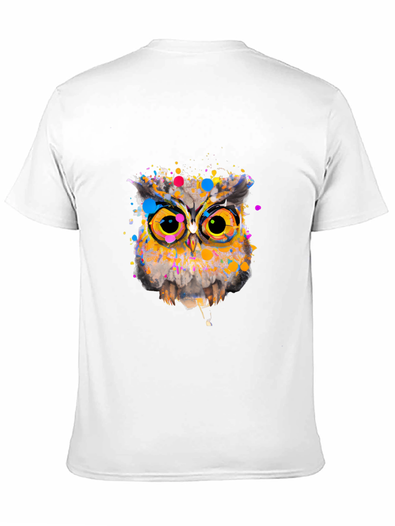 Owl Art Graphic Black T-Shirt