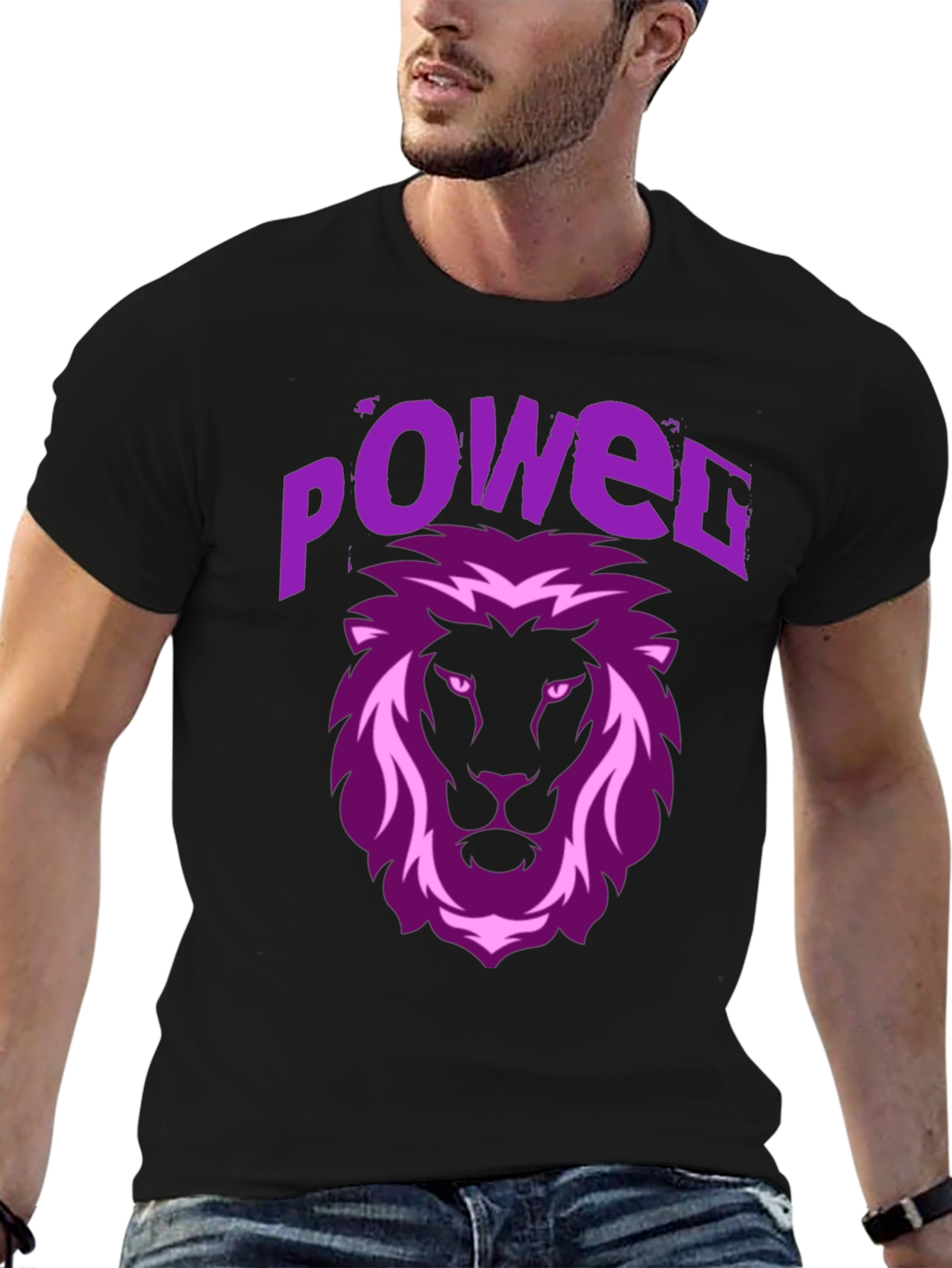 Power Lion Graphic Tee - Black
