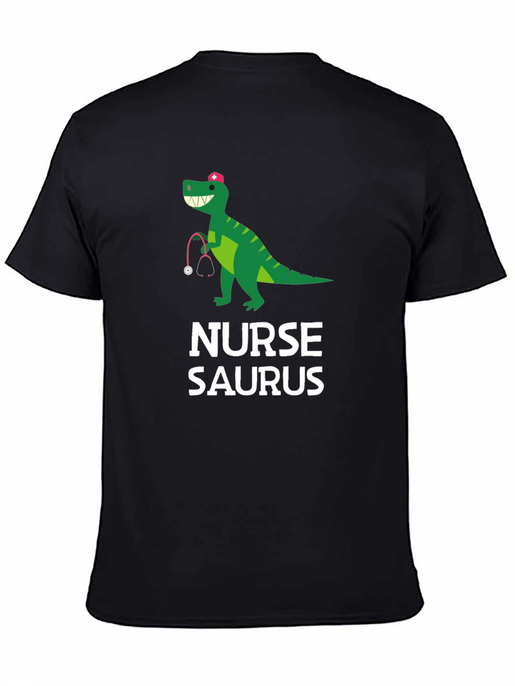 Nurse-Saurus Black Graphic T-Shirt