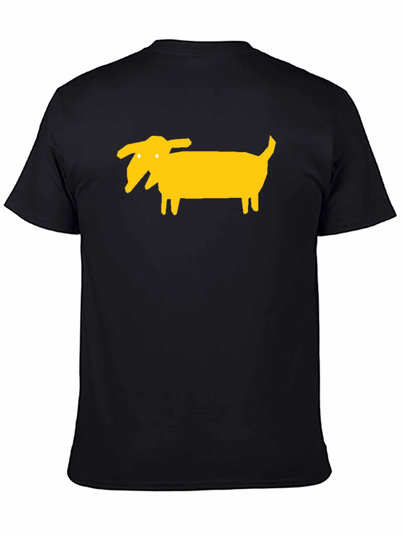 Funny Dog Graphic Tee - Black Cotton T-Shirt