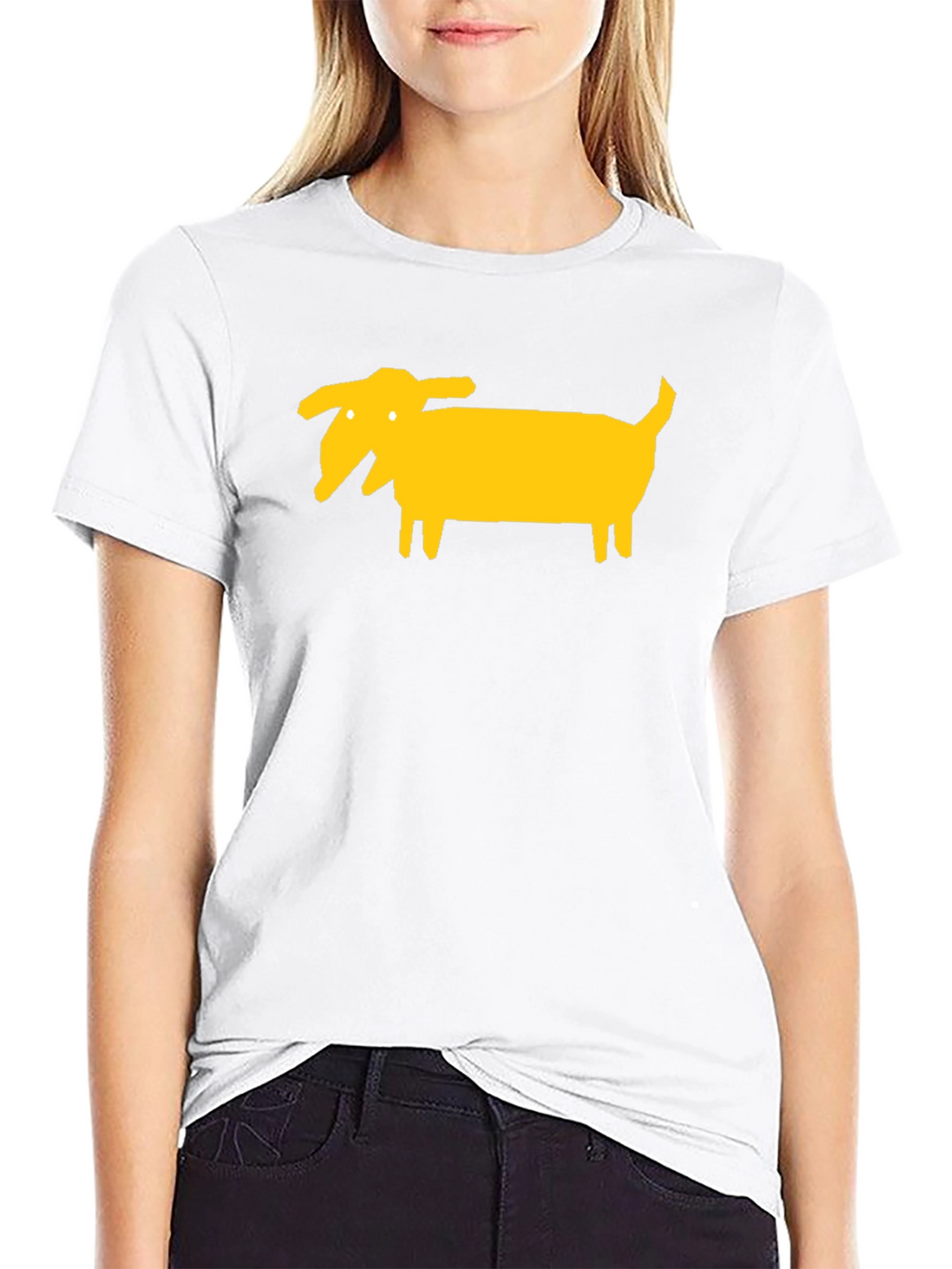 Funny Dog Graphic Tee - Black Cotton T-Shirt