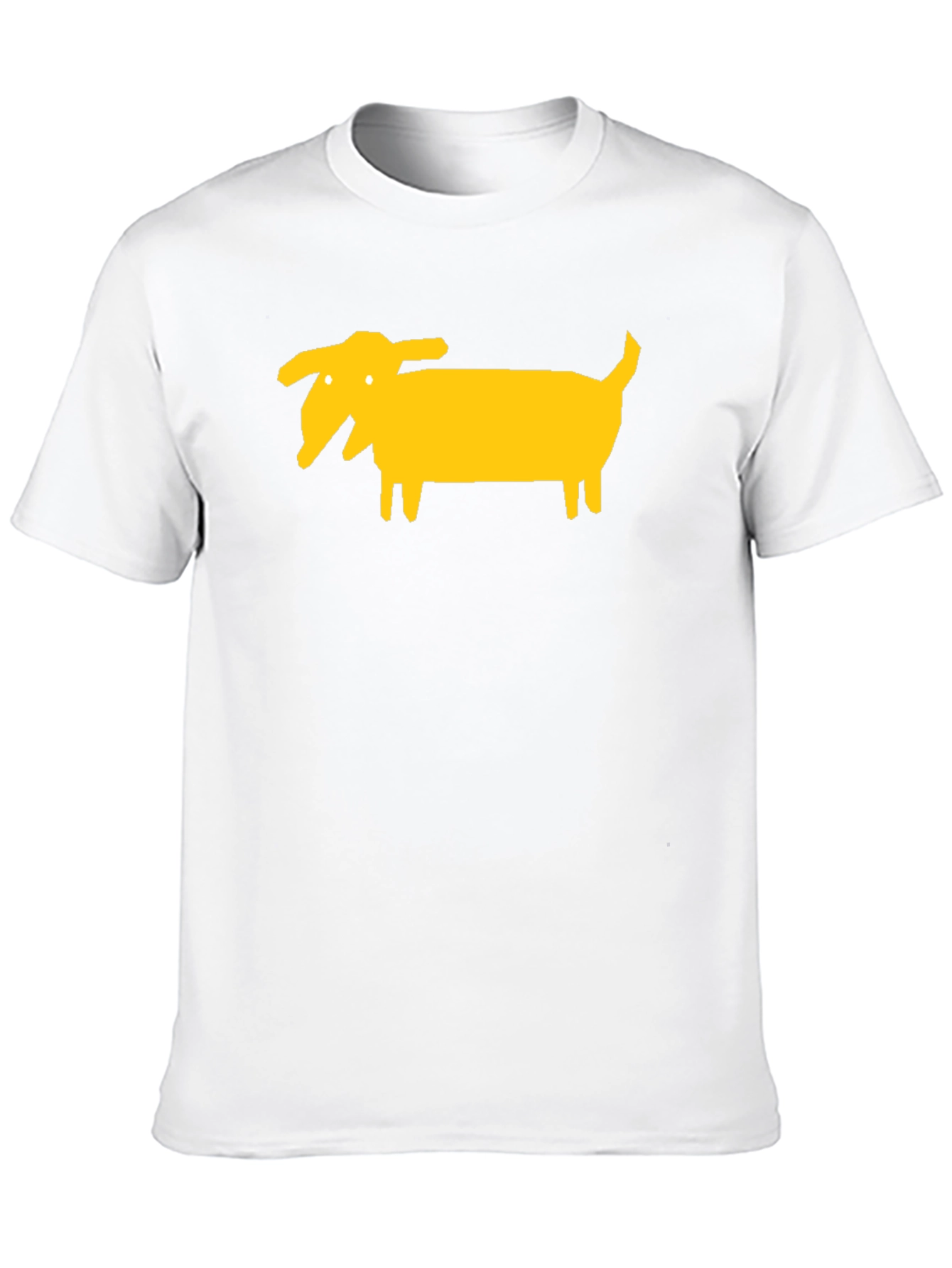 Funny Dog Graphic Tee - Black Cotton T-Shirt