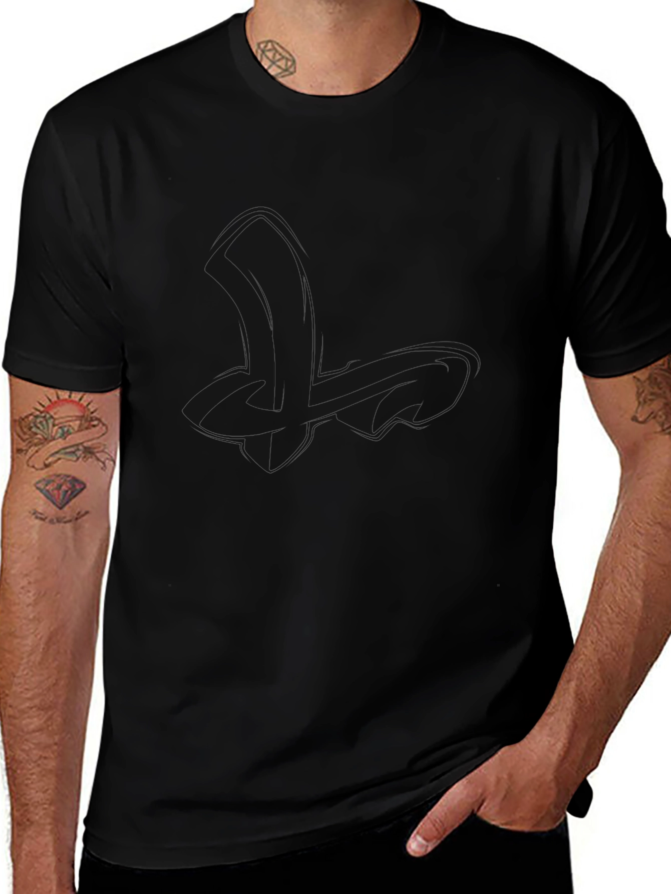 Classic Black Solid Color T-Shirt