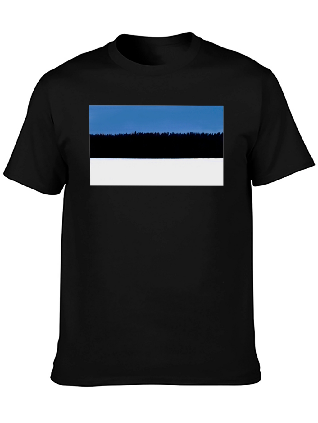 Estonia Landscape T-Shirt - Black