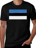 Estonia Landscape T-Shirt - Black