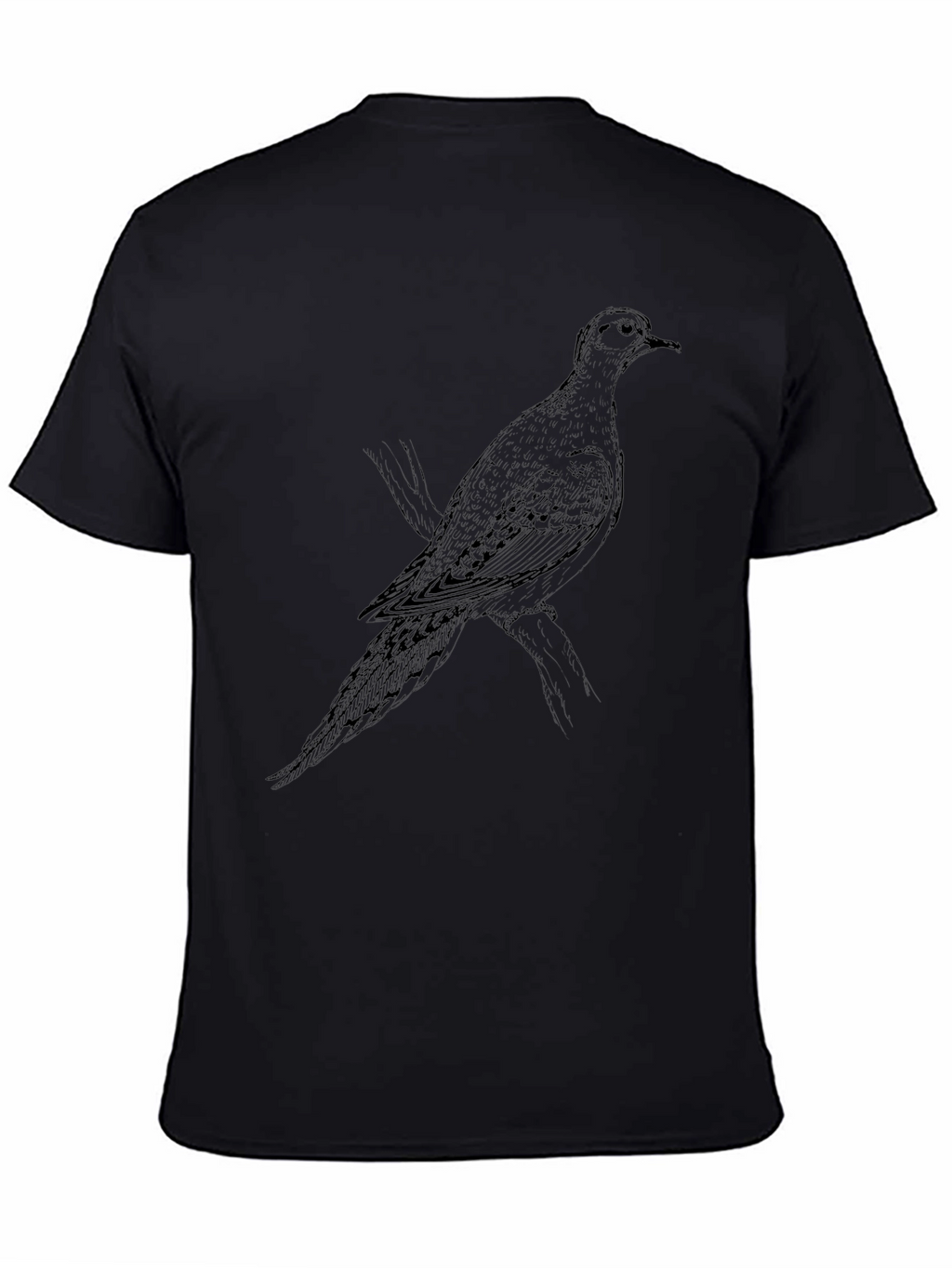 Bird Graphic Tee - Black