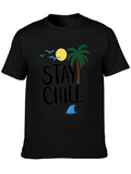 Stay Chill Graphic Tee - Mens Black T-Shirt