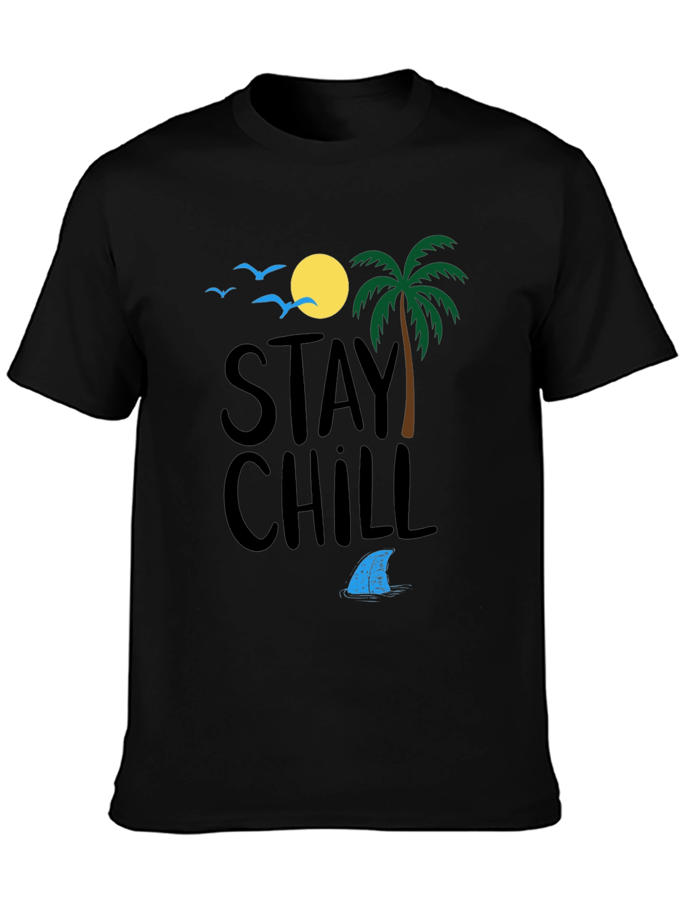 Stay Chill Graphic Tee - Mens Black T-Shirt