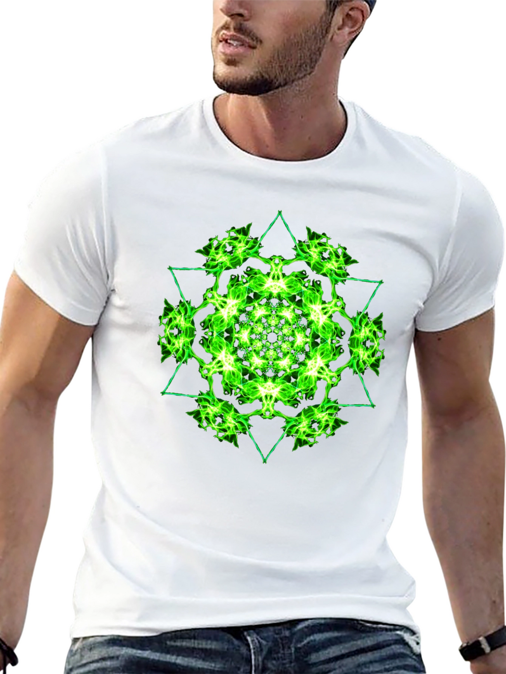 Geometric Green Graphic Tee