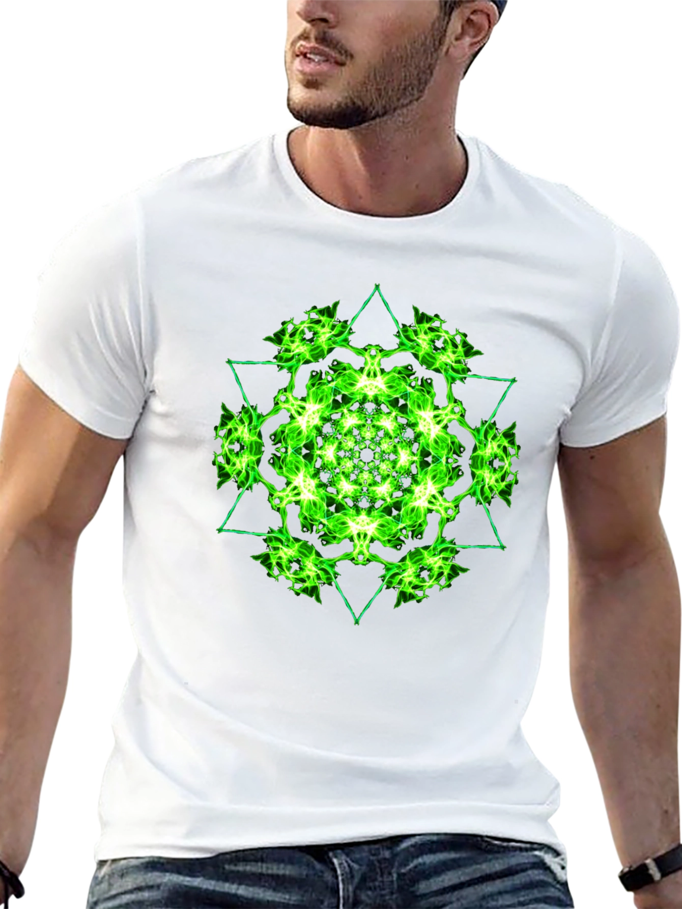 Geometric Green Graphic Tee