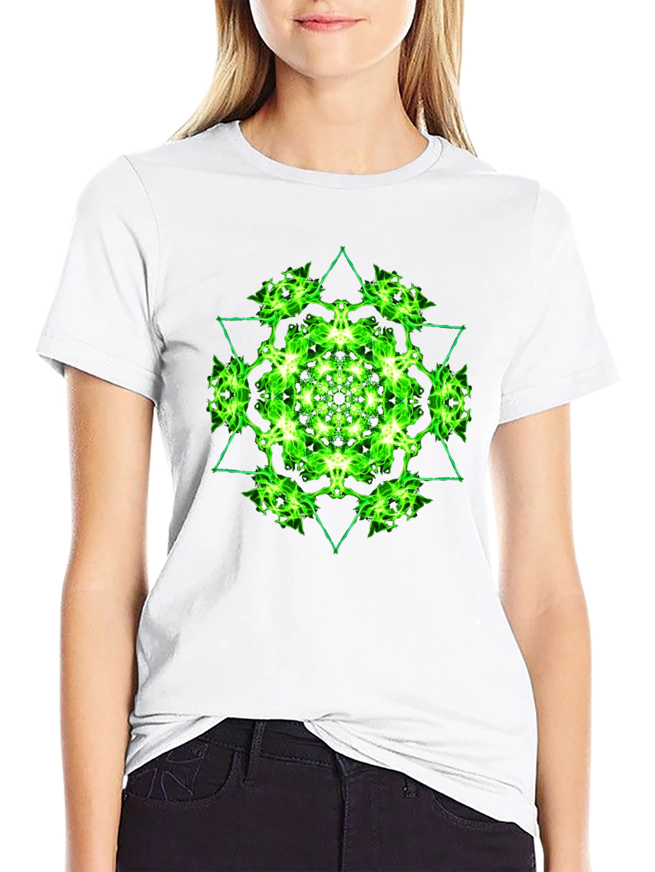Geometric Green Graphic Tee