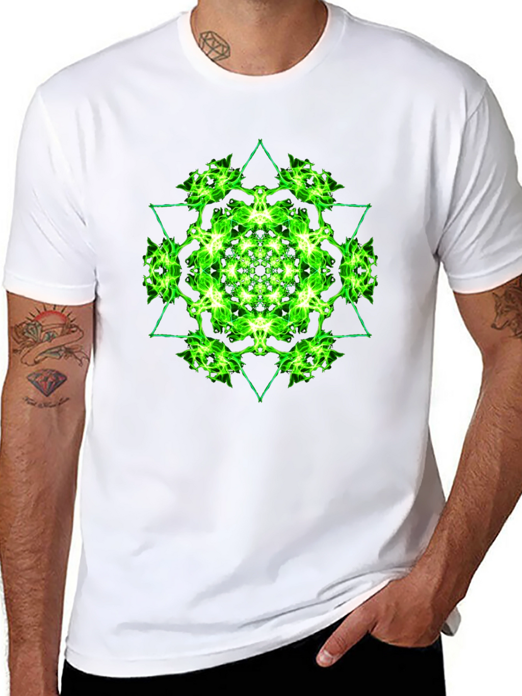 Geometric Green Graphic Tee