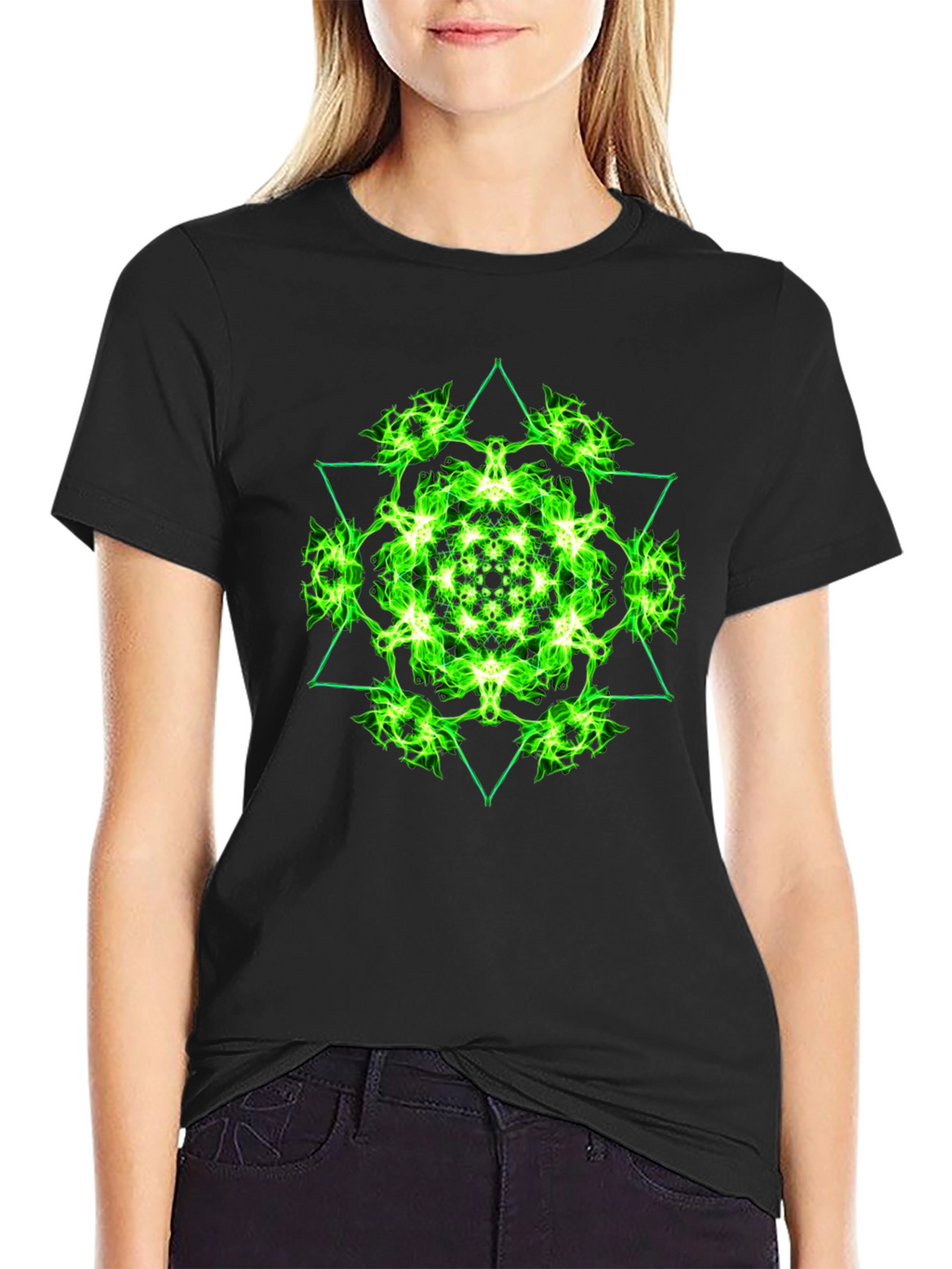 Geometric Green Graphic Tee