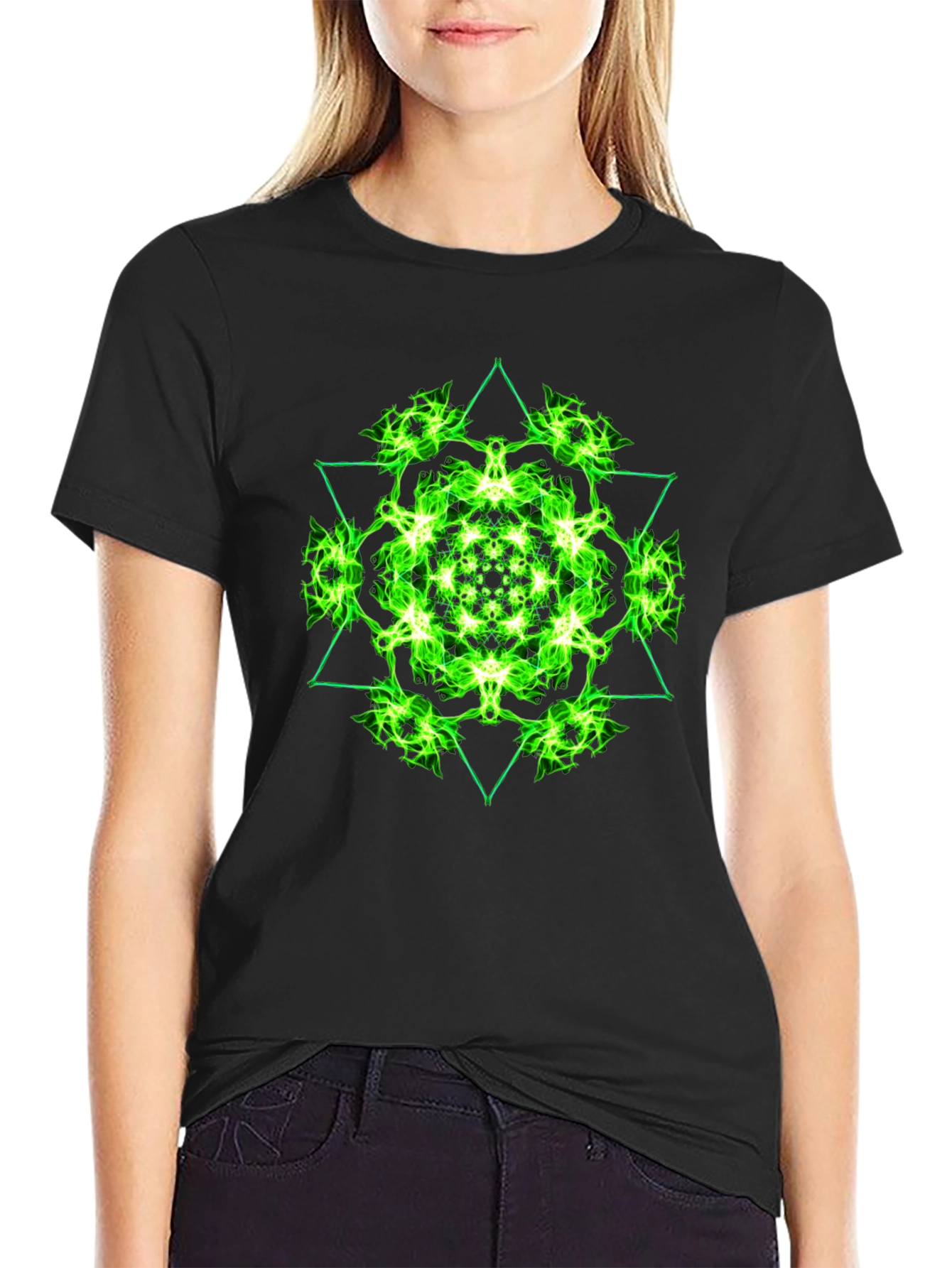 Geometric Green Graphic Tee