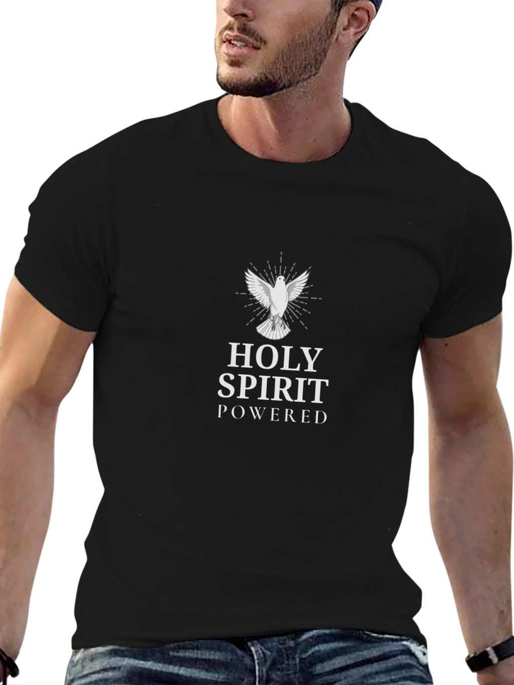 Holy Spirit Powered Black T-Shirt