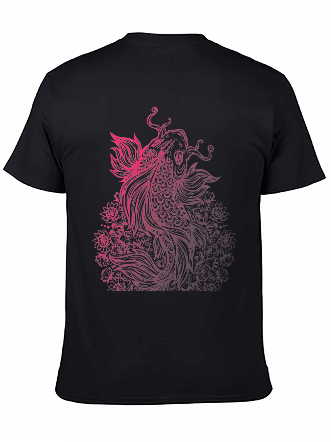 Koi Fish Graphic Tee - Black