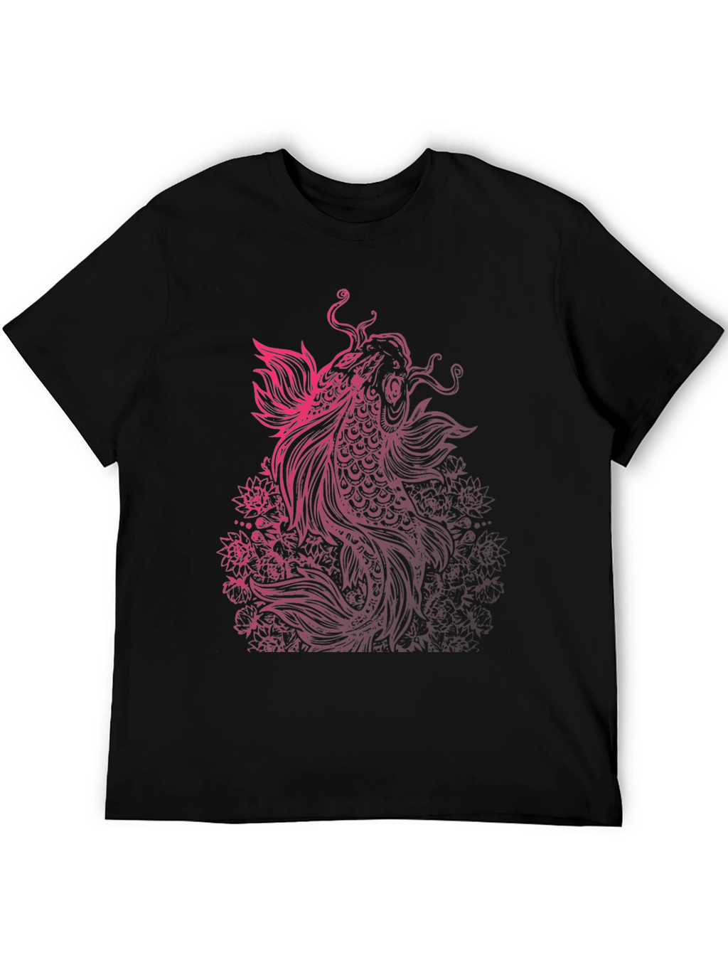 Koi Fish Graphic Tee - Black