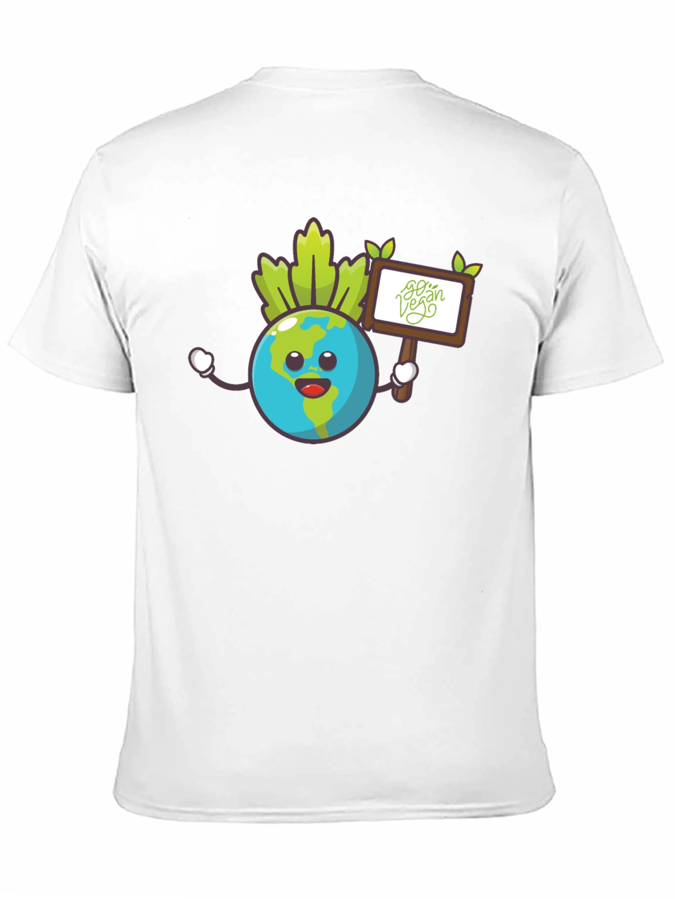 Earth Go Vegan Graphic Tee - Black Cotton Shirt
