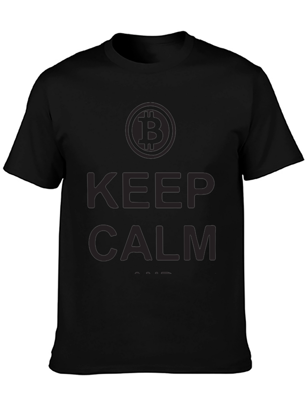 Bitcoin Keep Calm Black T-Shirt