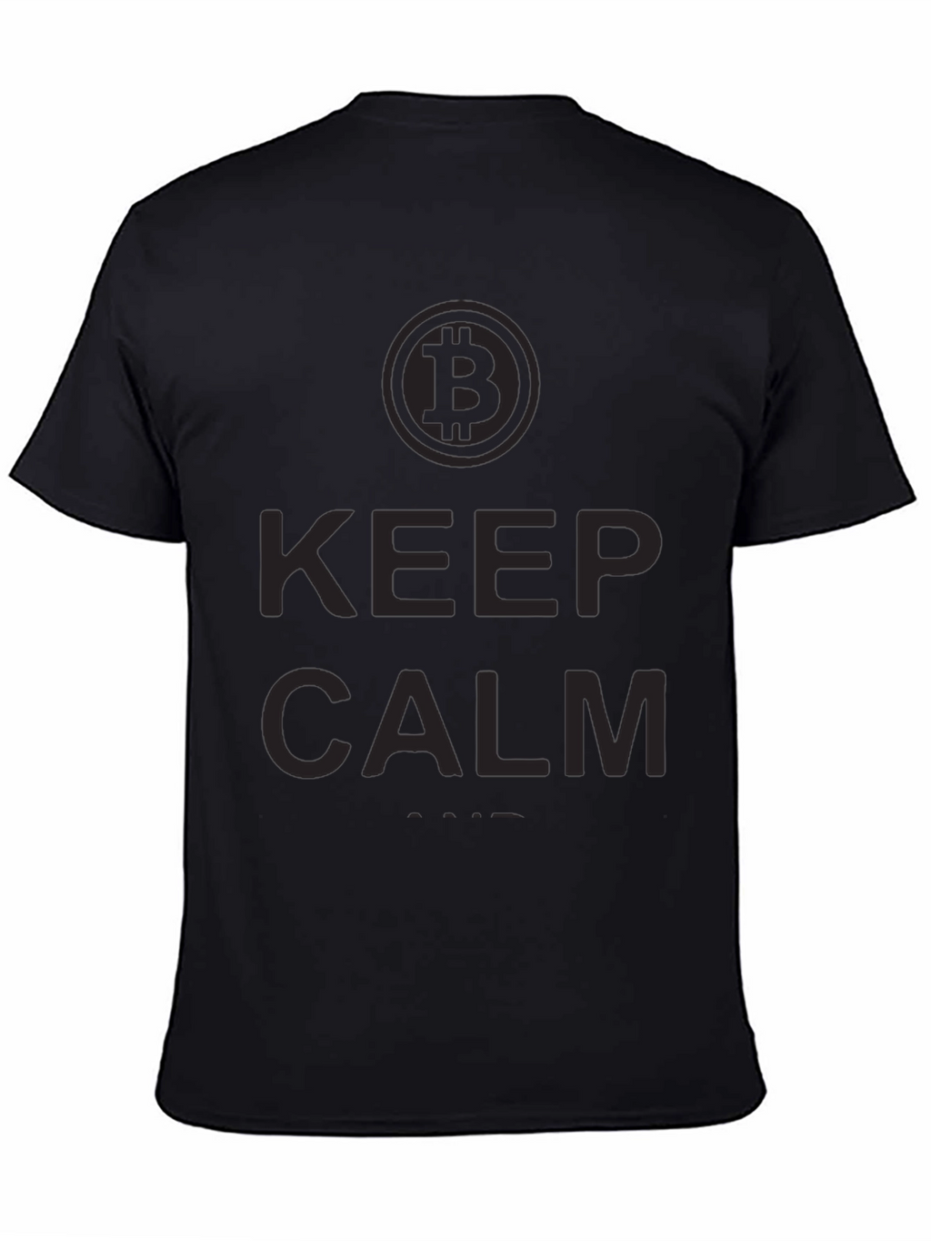 Bitcoin Keep Calm Black T-Shirt