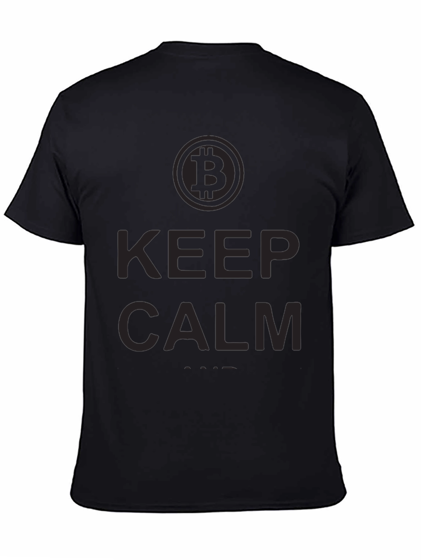 Bitcoin Keep Calm Black T-Shirt