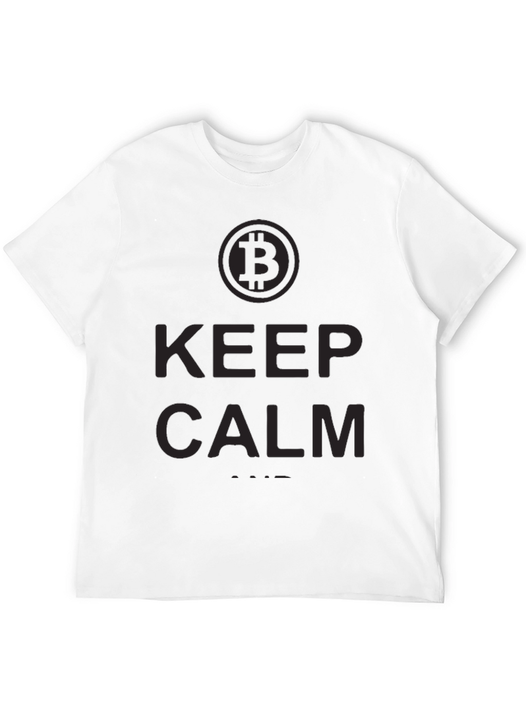 Bitcoin Keep Calm Black T-Shirt