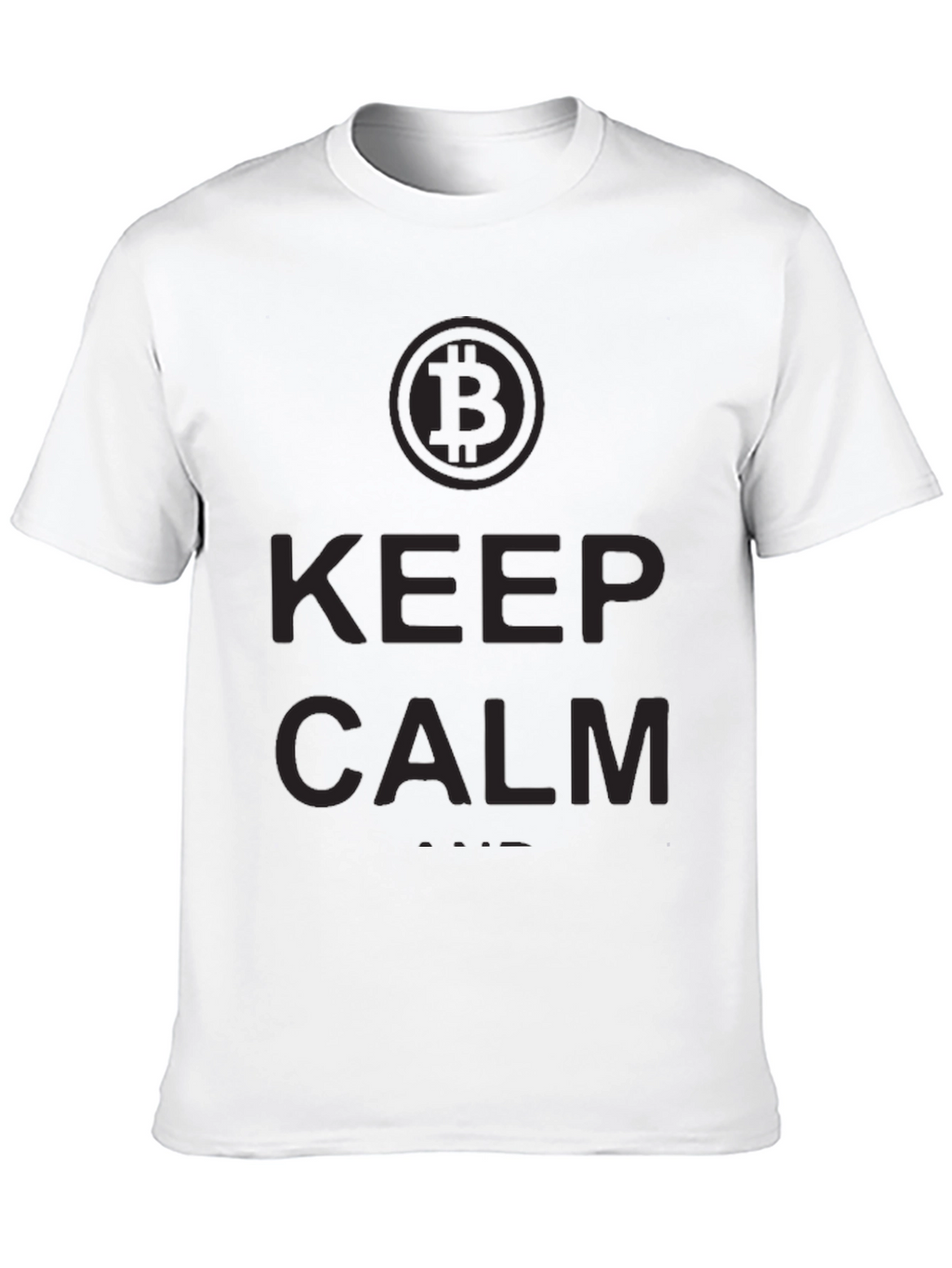 Bitcoin Keep Calm Black T-Shirt