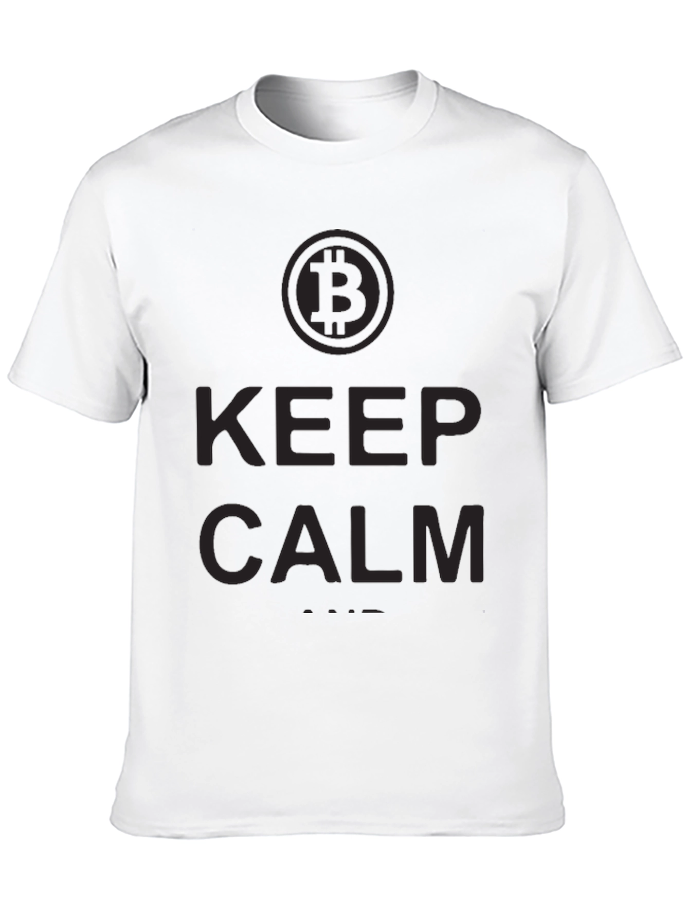 Bitcoin Keep Calm Black T-Shirt