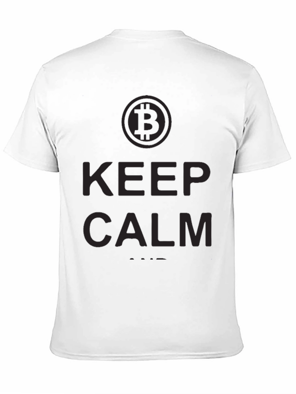 Bitcoin Keep Calm Black T-Shirt
