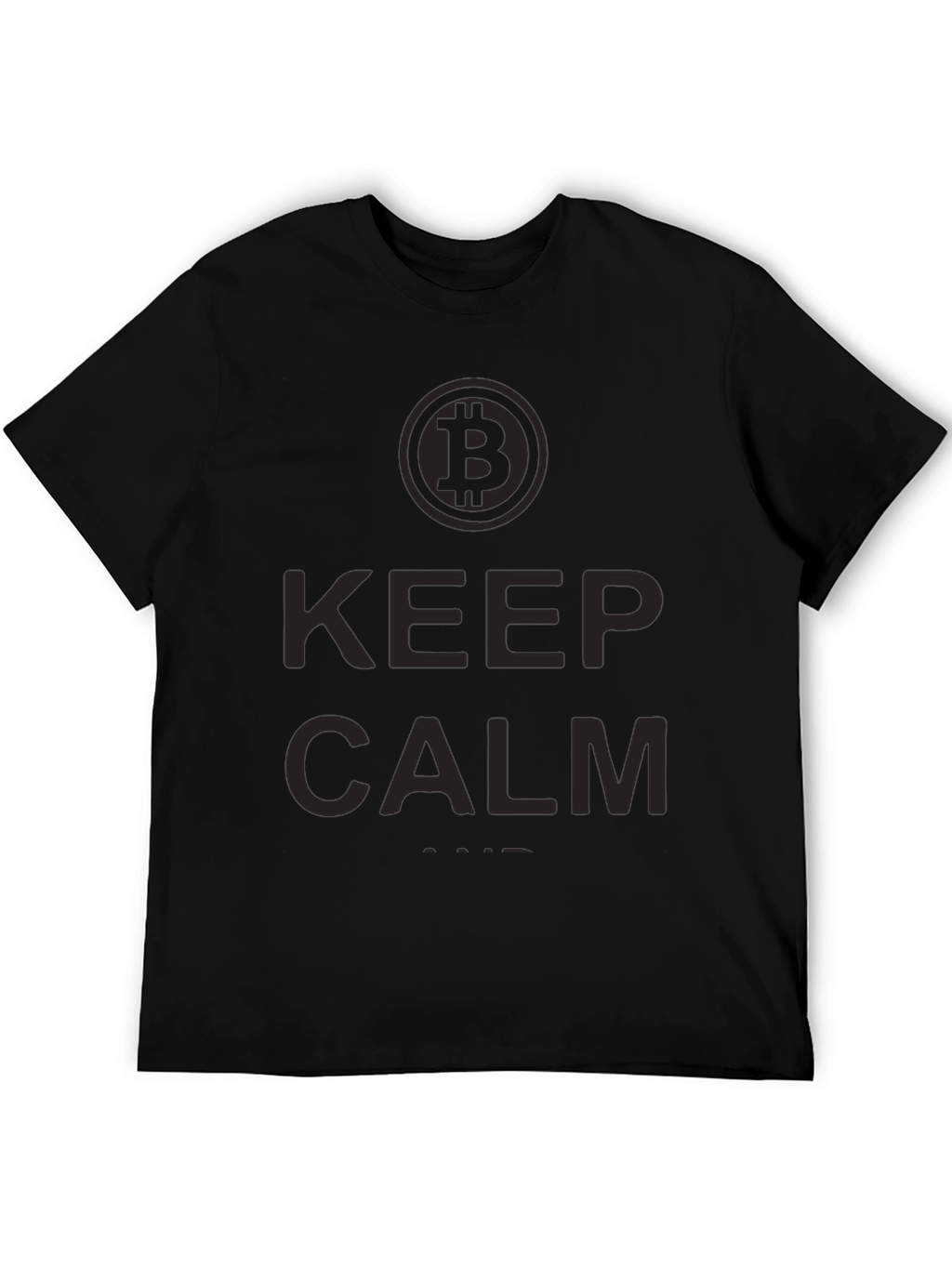Bitcoin Keep Calm Black T-Shirt