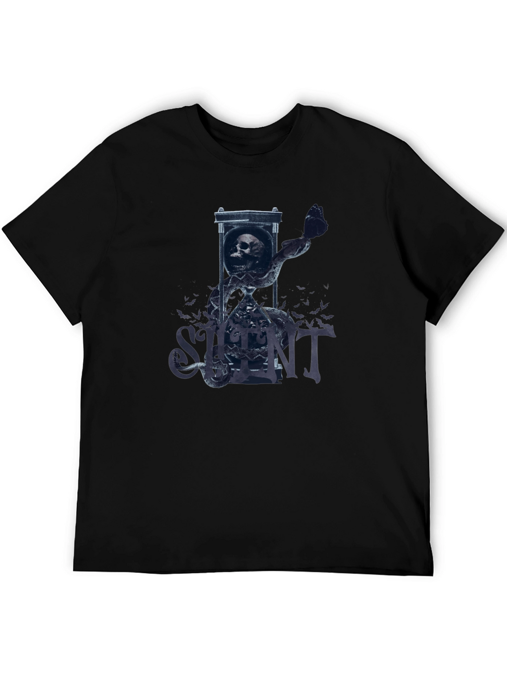 Silent Hourglass Skull T-Shirt - Gothic Tee
