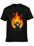 Fiery Fun Graphic T-Shirt - Dark Humor Tee