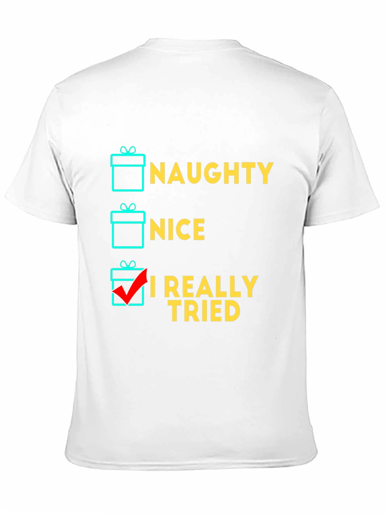 Naughty Nice I Tried T-Shirt Funny Christmas Gift