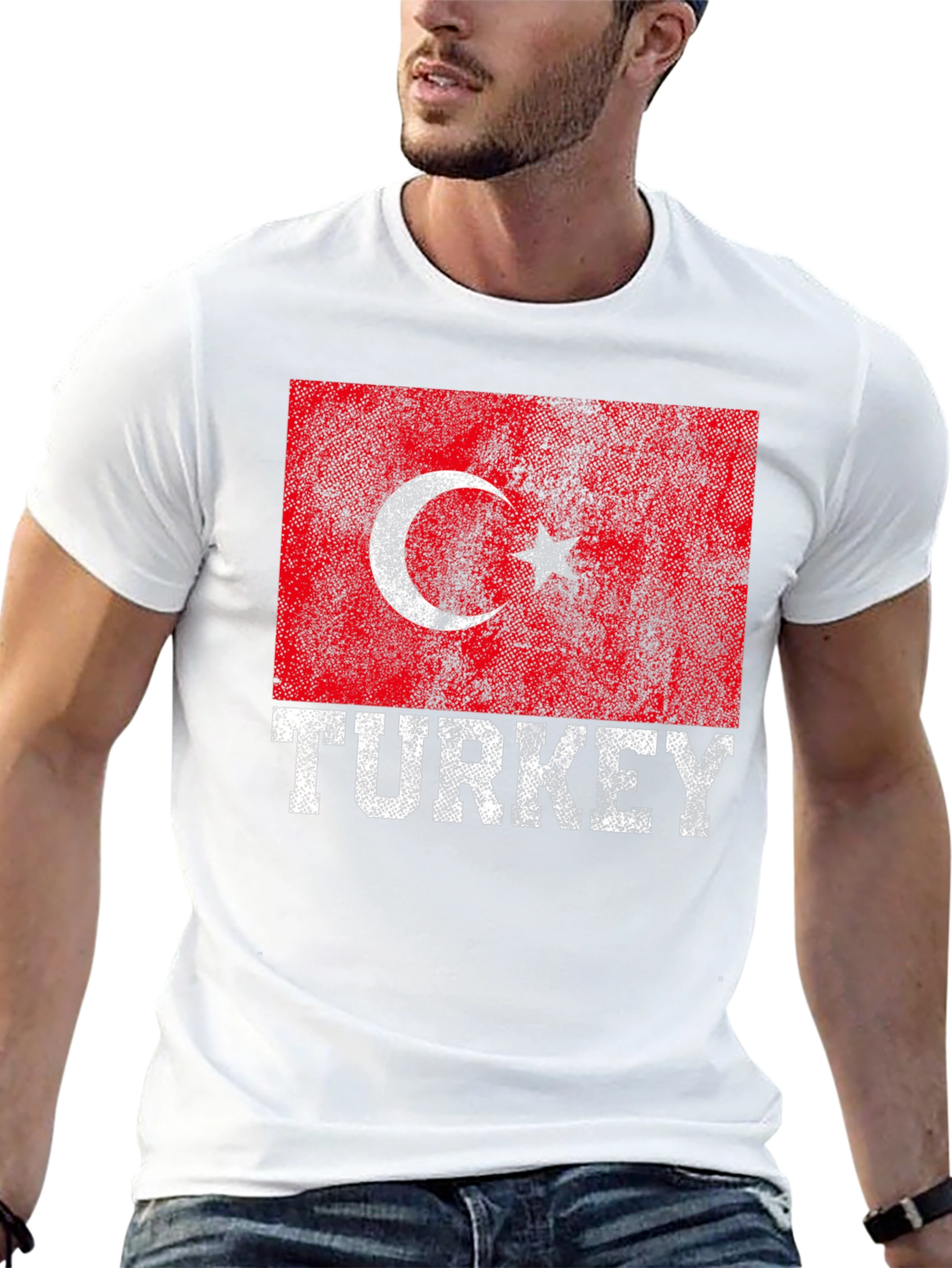 Turkey Flag T-Shirt - Distressed Graphic Tee