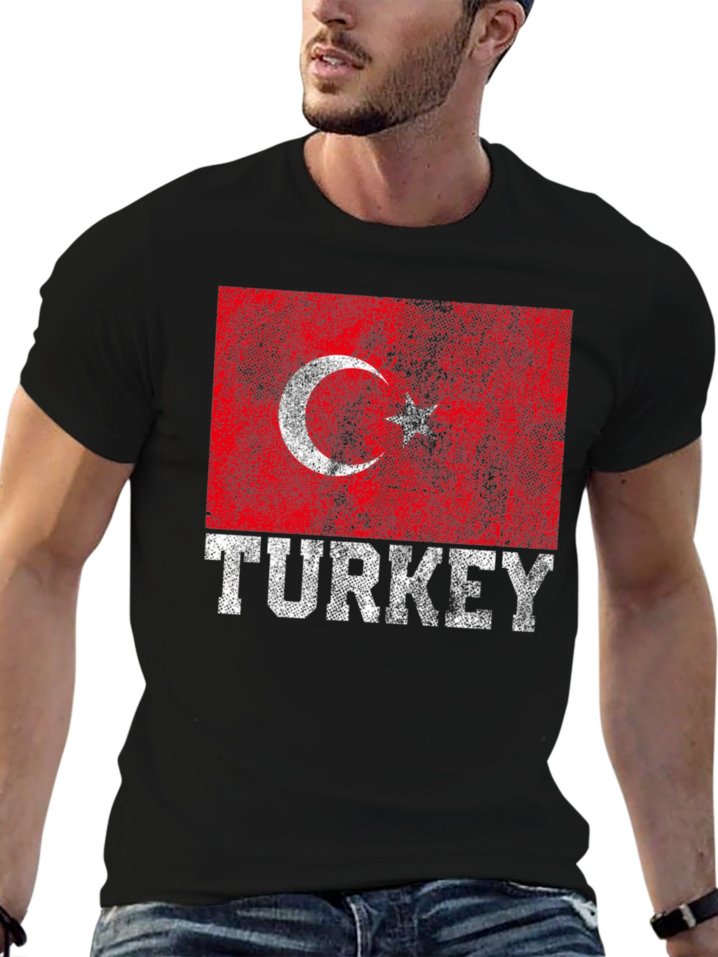 Turkey Flag T-Shirt - Distressed Graphic Tee