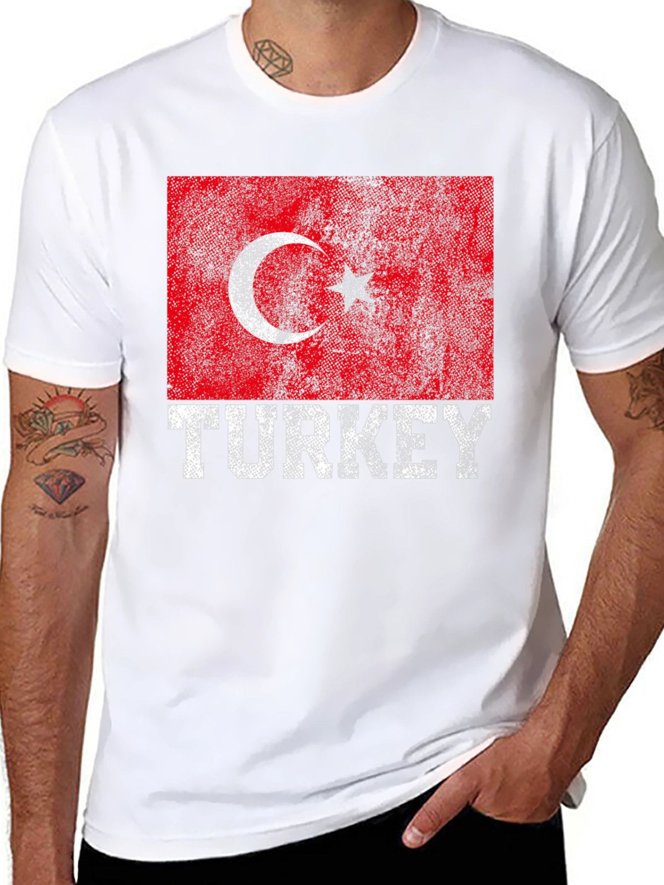 Turkey Flag T-Shirt - Distressed Graphic Tee