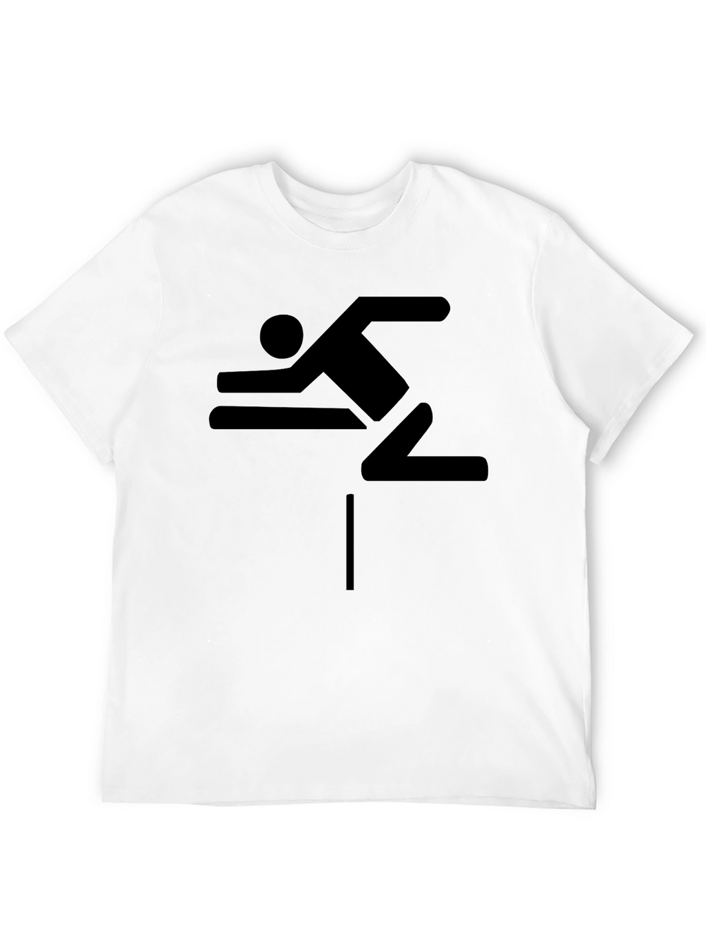 Hurdler Graphic T-Shirt - Black Sporty Design