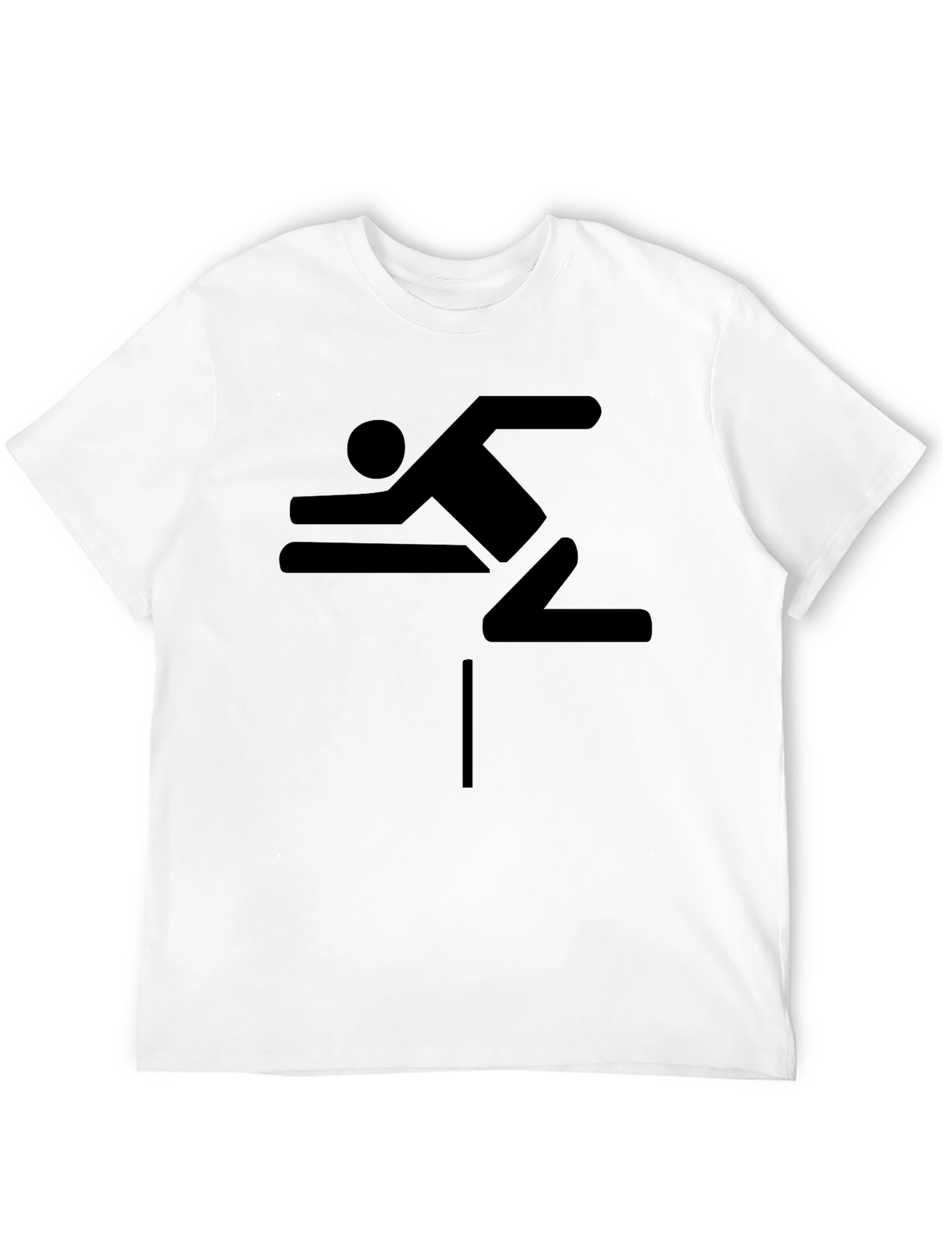 Hurdler Graphic T-Shirt - Black Sporty Design