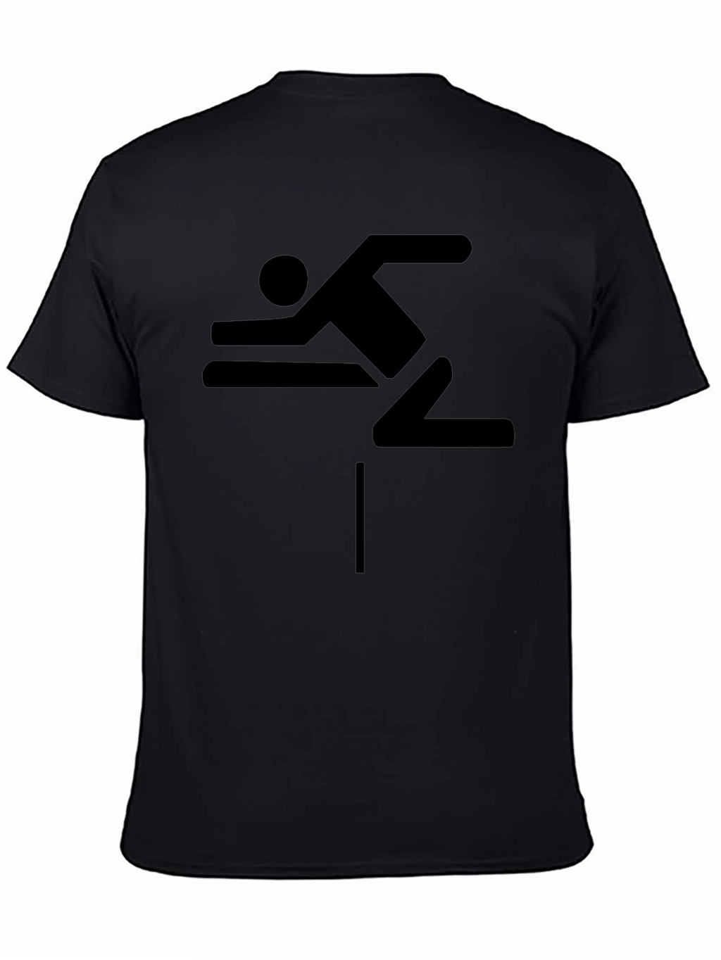 Hurdler Graphic T-Shirt - Black Sporty Design