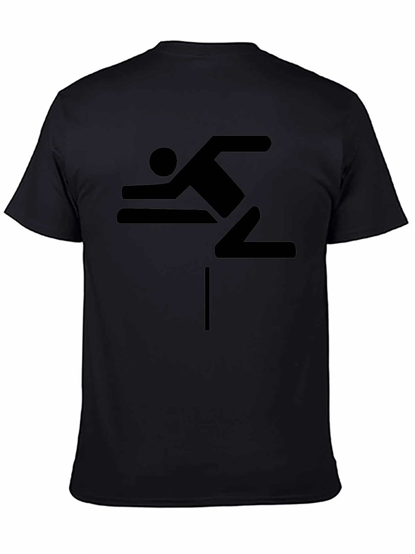 Hurdler Graphic T-Shirt - Black Sporty Design