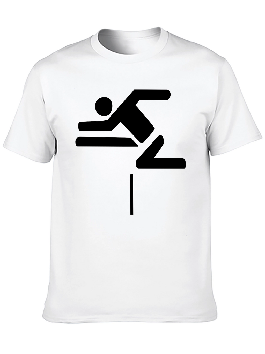 Hurdler Graphic T-Shirt - Black Sporty Design